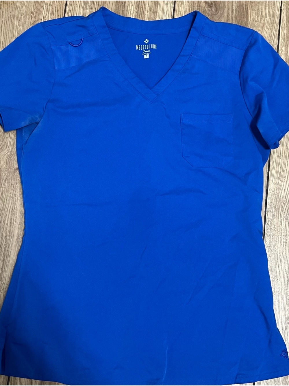 Med Couture Royal Blue V-Neck Scrub Top